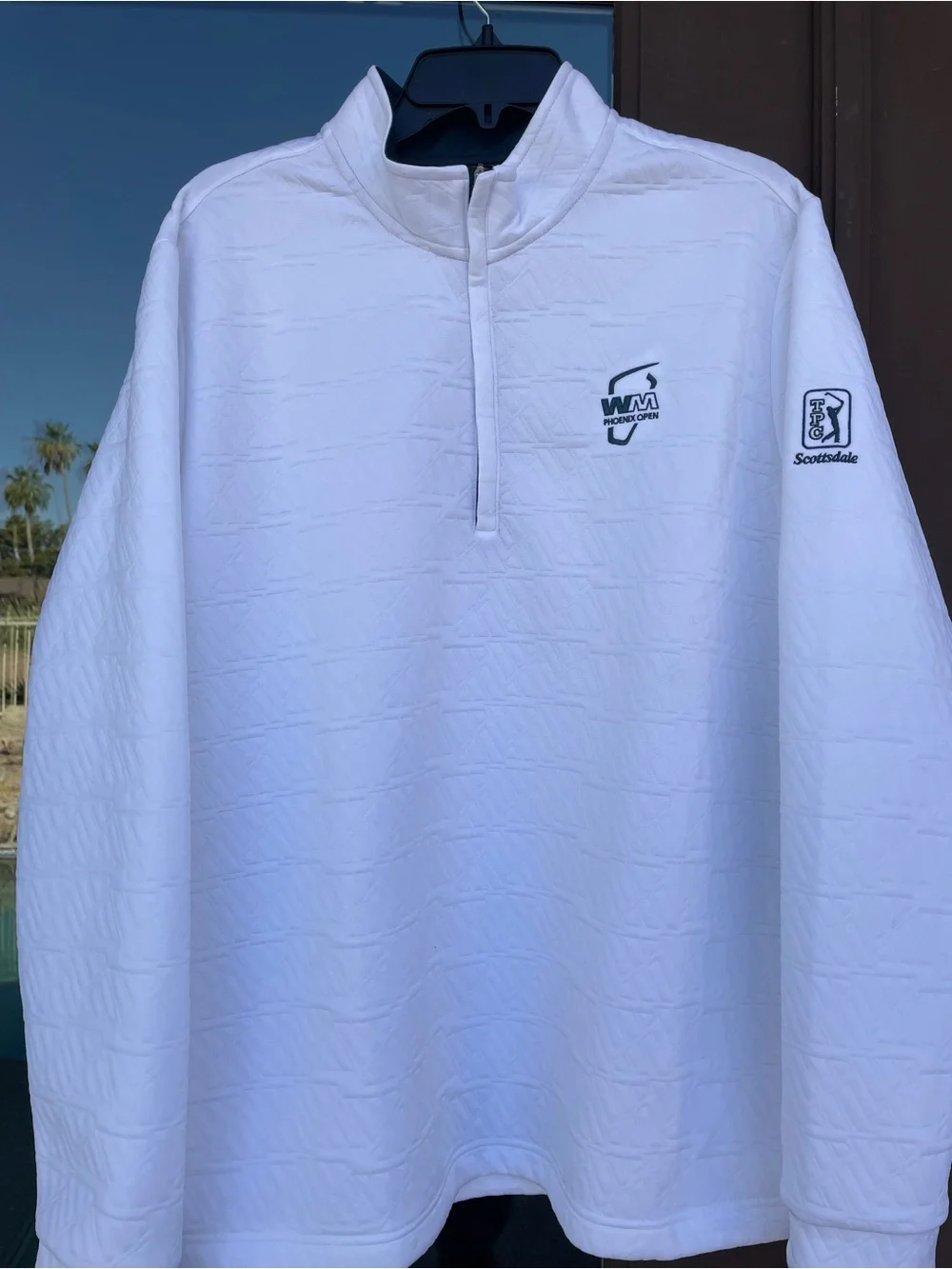adidas 1/4-Zip White WM Phoenix Open TPC Scottsdale Performance Pullover XL